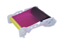 A dye sub printer ribbon with an Integral Tray